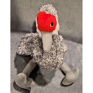 The Nature Conservancy Red Head Sandhill Crane Plush Bird Stuffed Animal 9"